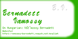 bernadett vamossy business card